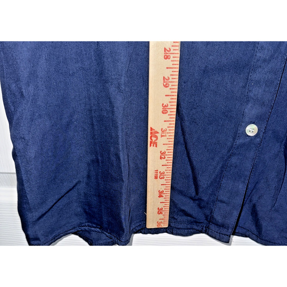 Zilcremo Chambray Shirt Dress XL Button Down Tunic Casual Denim Blue Women's - Picture 9 of 10